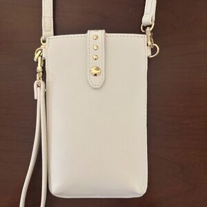 I.n.c.International Concepts Wristlet +Crossbody Vanilla/Gold Hardware